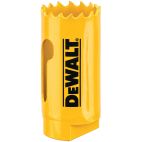 DEWALT Hole Saw: 1 in Saw Dia., 4/5 Teeth per Inch, 1 3/4 in Max. Cutting Dp, 1/2"-20 Thread Size