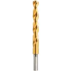 DEWALT Jobber Length Drill Bit: 1/2 in Drill Bit Size, 4 1/2 in Flute Lg, 1/2 in Shank Dia.