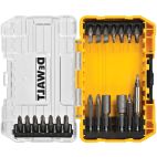 DEWALT Screwdriver Bit Set: Screwdriver Bit Set, 21 No. of Pieces, 1/4 in Hex Shank Size, Steel
