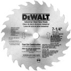 DEWALT Circular Saw Blade: 7 1/4 in Blade Dia., 26 Teeth, 0.09 in Cut Wd, 5/8 in Arbor Size