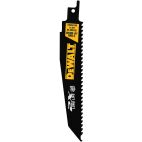 DEWALT 2X 5-Pack Bi-Metal 6-in 6-TPI Wood/Nail Embedded Cutting Reciprocating Saw Blade
