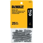DEWALT Insert Bit, SAE, 1/4", Hex, #2, 1", PK25