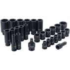 DEWALT 1/2 in Drive Standard and Deep Impact Socket Set (6 Point) (28 pc)
