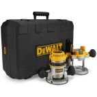 DEWALT 1/4-in and 1/2-in-Amp 2.25-HP Variable Speed Combo Fixed/Plunge Corded Router Soft Case (Tool Only)