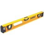 DEWALT I-Beam Level: 24 in Lg, 3 Vials, Yellow, Aluminum, Magnetic