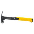 DEWALT Straight Claw Hammer: Steel, Textured Grip, Steel Handle, 16 oz Head Wt, 13 in Overall Lg, Smooth