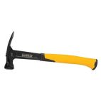 DEWALT Straight Claw Hammer: Steel, Textured Grip, Steel Handle, 12 oz Head Wt, 12 in Overall Lg, Smooth
