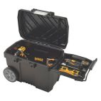 DEWALT Rolling Tool Box: 24 5/8 in Overall Wd, 16 in Overall Dp, 16 3/8 in Overall Ht, Black
