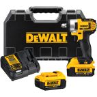 DEWALT 20-Volt MAX Cordless 1/2 in. Impact Wrench Kit with Hog Ring, (2) 20-Volt 4.0Ah Batteries & Charger