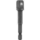 DEWALT Hex Drive Socket Adapter: 1/4 in Input Drive Size, Black Oxide, 3/8 in Output Drive Size