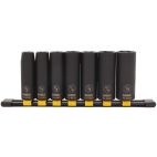 DEWALT 7 Pc Deep SAE Socket Impact Socket - 3/8