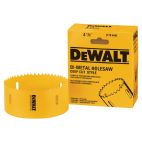 DEWALT Hole Saw: 4 1/8 in Saw Dia., 4/5, 1 3/4 in Max. Cutting Dp, 5/8"-18 Thread Size