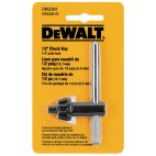 DEWALT Drill Chuck Key: 1/2 in Key Size, 1/4 in Pilot Size, Steel