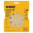 DEWALT 5-Inch 8 Hole Assortment Hook and Loop Random Orbit Sandpaper (5-Pack)
