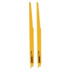 DEWALT 12 in. 6 Teeth per in. Taper Back Bi-Metal Reciprocating Saw Blade (2-Pack)