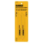 DEWALT 6 in. 14 TPI Straight Back Bi-Metal Reciprocating Saw Blade (2-Pack)