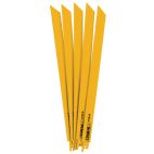 DEWALT 12 in. 14 TPI Straight Back Bi-Metal Reciprocating Saw Blade (5-Pack)