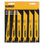 DEWALT 6-Pack Bi-Metal Set Wood/Nail Embedded Cutting Reciprocating Saw Blade Set