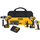 DEWALT 20-Volt MAX Cordless Combo Kit (4-Tool) with (2) 20-Volt 3.0Ah Batteries & Charger