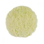 BUFF and SHINE Grip Pad 301G Twist Buffing Pad, 3 in Dia, Hook and Loop Attachment, Wool Pad, White