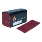 High Teck RED447 Thin Scuff Pad, 4.5 in W x 9 in L, Very Fine, Red, Fiber, Wet/Dry