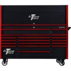 Hutch and 17 Drawer Roller Cabinet Combo