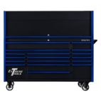 Hutch and 17 Drawer Roller Cabinet Combo