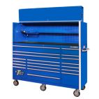 Hutch and 19 Drawer Roller Cabinet Combo