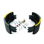 Gold Force 4709E Semi-Metallic Riveted E-Coated 23k New Brake Shoes with Hardware