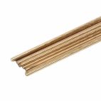 Forney 48300, Gas Brazing Rod, Low Fuming Bare Brass, 3/32 in x 18 in