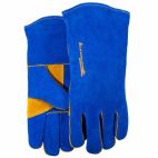 Forney 53422, Blue Leather Welding Gloves (Men's L)