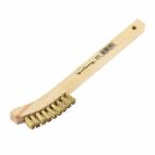 Forney 70491, Scratch Brush with Curved Handle, Brass, 2 x 9 Rows