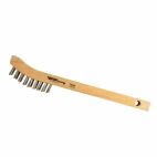 Forney 70503, Scratch Brush with Curved Handle, Stainless, 2 x 9 Rows
