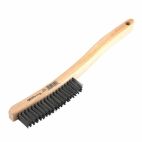 Forney 70504, Scratch Brush with Long Handle, Carbon, 3 x 19 Rows
