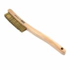 Forney 70518, Scratch Brush with Long Handle, Brass, 3 x 19 Rows