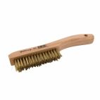 Forney 70519, Scratch Brush with Shoe Handle, Brass, 4 x 16 Rows