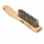 Forney 70520, Scratch Brush with Shoe Handle, Stainless, 4 x 16 Rows