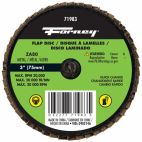 Forney 71983, Quick Change Flap Disc, 80 Grit, 3 in