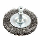 Forney 72728, Wire Wheel, Crimped, 2 in x .008 in x 1/4 in Hex Shank