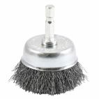 Forney 72729, Cup Brush, Crimped, 2 in x .012 in x 1/4 in Hex Shank