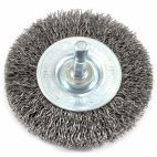 Forney 72735, Wire Wheel, Crimped, 3 in x .012 in x 1/4 in Hex Shank