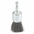 Forney 72738, End Brush, Crimped, 1 in x .008 in x 1/4 in Hex Shank