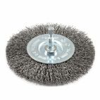 Forney 72739, Wire Wheel, Crimped, 4 in x .012 in x 1/4 in Hex Shank