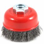 Forney 72755, Cup Brush, Crimped, 2-3/4 in x .014 in x 5/8 in-11 Arbor