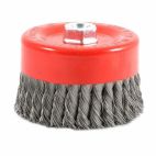 Forney 72756, Cup Brush, Knotted, 6 in x .020 in x 5/8 in-11 Arbor