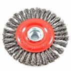 Forney 72760, Wire Wheel, Stringer Bead, 4 in x .020 in x 5/8 in-11 Arbor