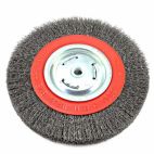 Forney 72762, Wire Wheel, Crimped, 8 in x .014 in x 1/2 in - 5/8 in Arbor
