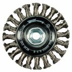 Forney 72805, Command PRO Wire Wheel, Knotted, Stainless Steel, 4 in x .020 in x 5/8 in-11