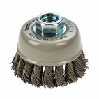 Forney 72830, Command PRO Cup Brush, Knotted, 2-3/4 in x .020 in x 5/8 in-11