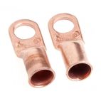 Forney 60095, Lug for Number 1 Cable, 3/8 in Stud, Premium Copper
